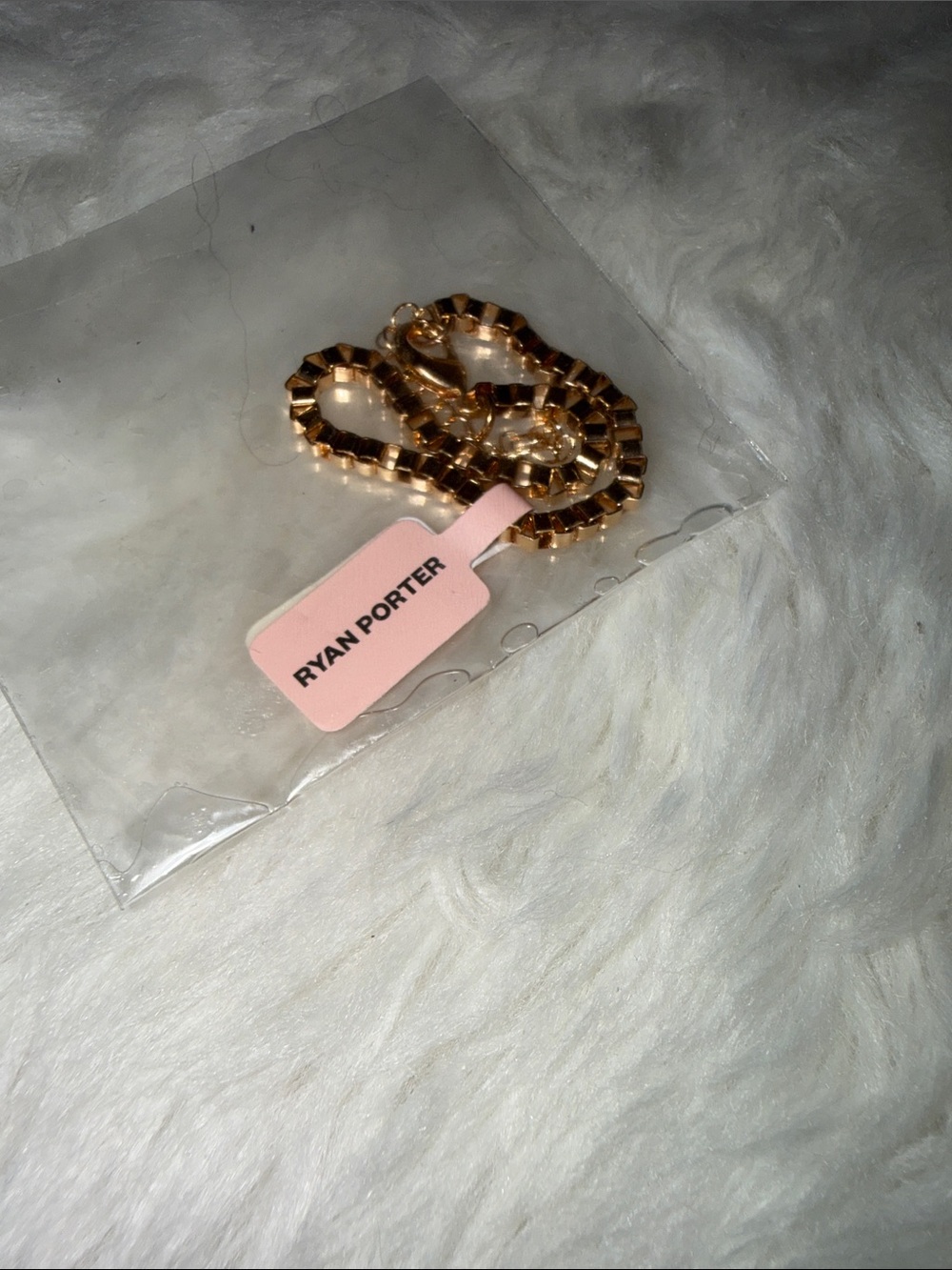 RYAN PORTER Rose Gold Link Bracelet with Tag